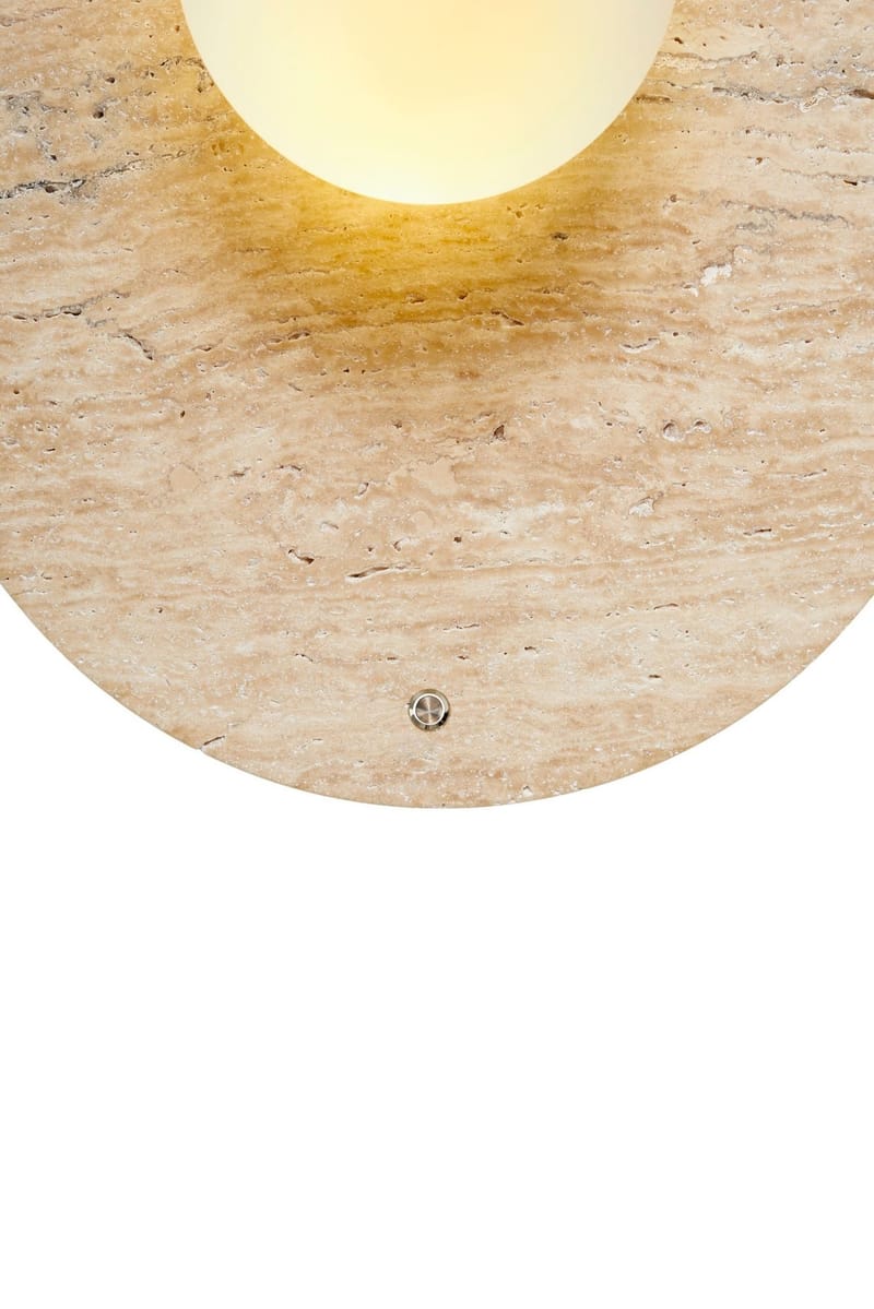 Kummer Vägglampa 10 cm Rund - Beige Och Vit - Belysning & el - Inomhusbelysning & lampor - Vägglampa