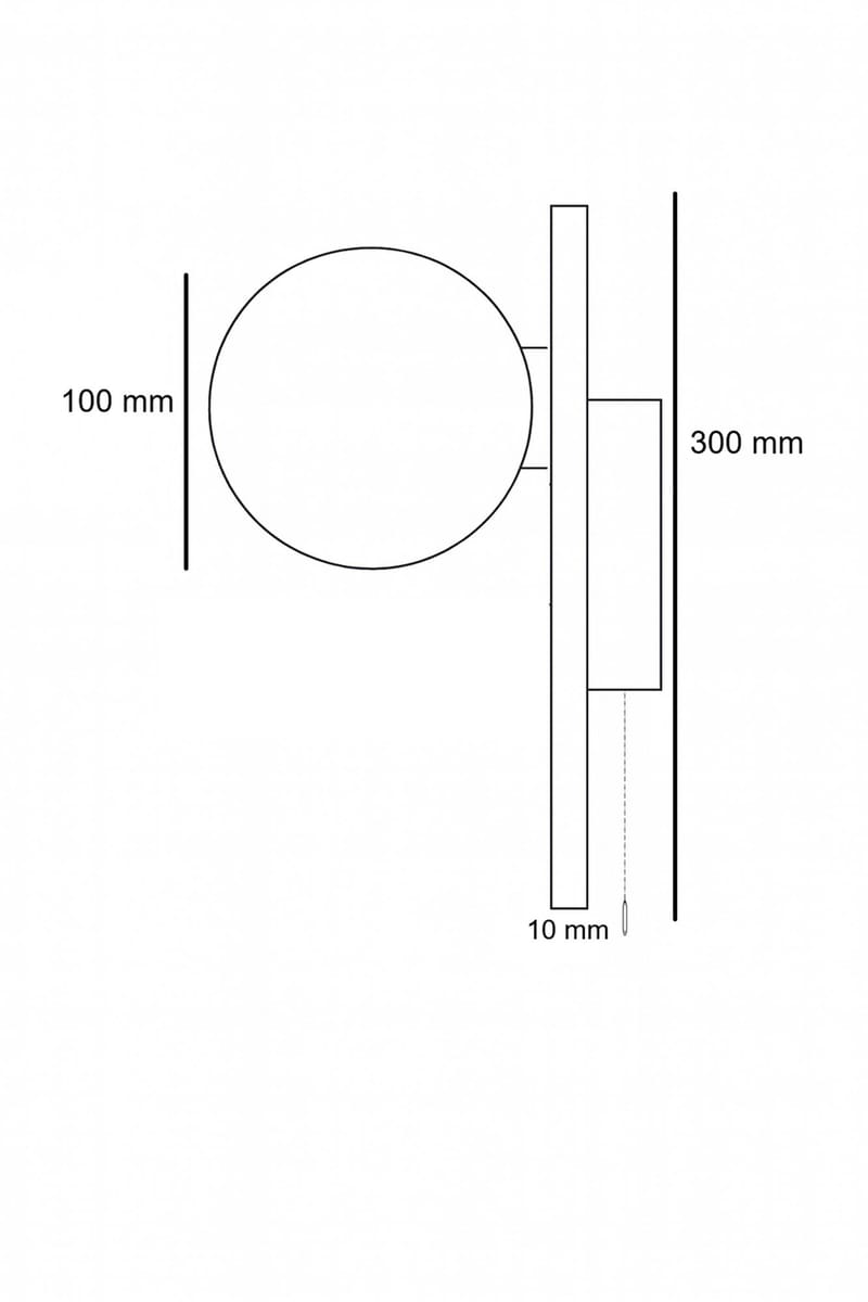 Kummer Vägglampa 10 cm Rund - Beige Och Vit - Belysning & el - Inomhusbelysning & lampor - Vägglampa