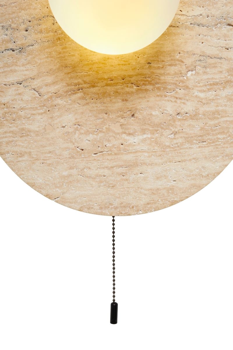 Kummer Vägglampa 10 cm Rund - Beige Och Vit - Belysning & el - Inomhusbelysning & lampor - Vägglampa