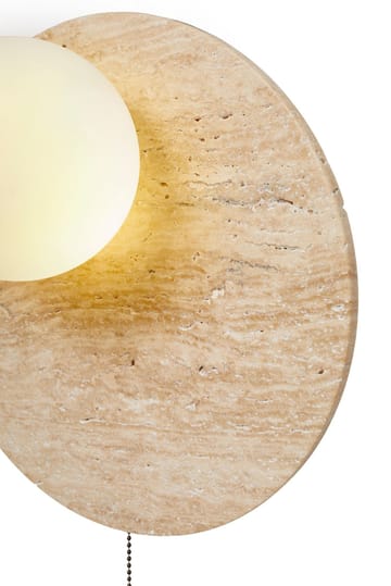 Kummer Vägglampa 10 cm Rund - Beige Och Vit - Belysning & el - Inomhusbelysning & lampor - Vägglampa