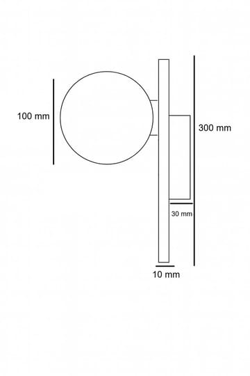 Kummer Vägglampa 10 cm Rund - Beige Och Vit - Belysning & el - Inomhusbelysning & lampor - Vägglampa