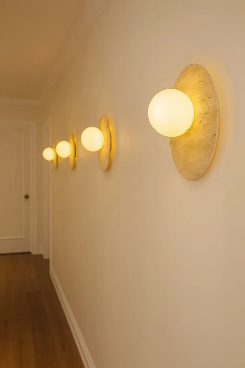 Kummer Vägglampa 10 cm Rund - Beige Och Vit - Belysning & el - Inomhusbelysning & lampor - Vägglampa