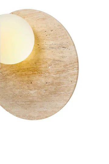 Kummer Vägglampa 10 cm Rund - Beige Och Vit - Belysning & el - Inomhusbelysning & lampor - Vägglampa