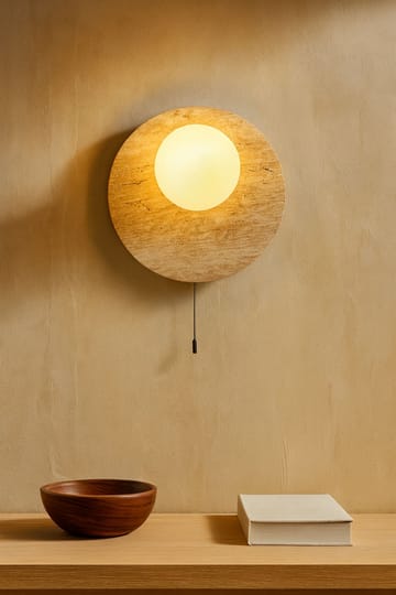 Kummer Vägglampa 10 cm Rund - Beige Och Vit - Belysning & el - Inomhusbelysning & lampor - Vägglampa