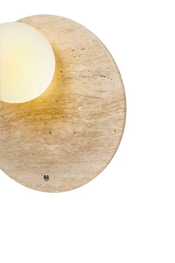 Kummer Vägglampa 10 cm Rund - Beige Och Vit - Belysning & el - Inomhusbelysning & lampor - Vägglampa