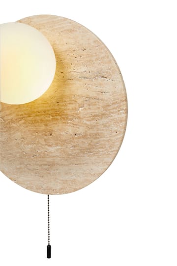 Kummer Vägglampa 10 cm Rund - Beige Och Vit - Belysning & el - Inomhusbelysning & lampor - Vägglampa