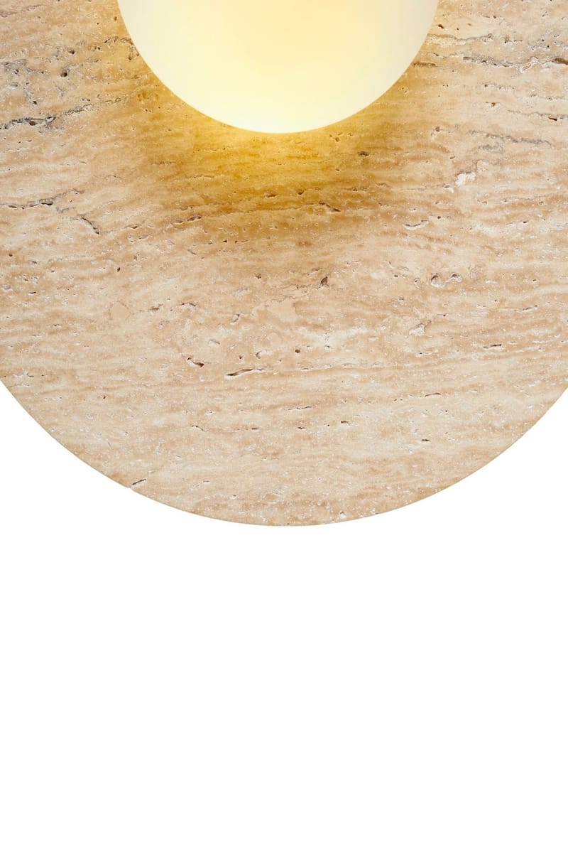 Kummer Vägglampa 10 cm Rund - Beige Och Vit - Belysning & el - Inomhusbelysning & lampor - Vägglampa