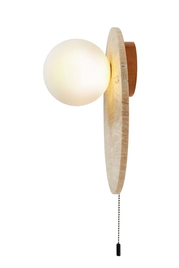 Kummer Vägglampa 10 cm Rund - Beige Och Vit - Belysning & el - Inomhusbelysning & lampor - Vägglampa