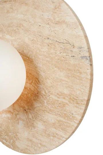 Kummer Vägglampa 12 cm Rund - Beige Och Vit - Belysning & el - Inomhusbelysning & lampor - Vägglampa