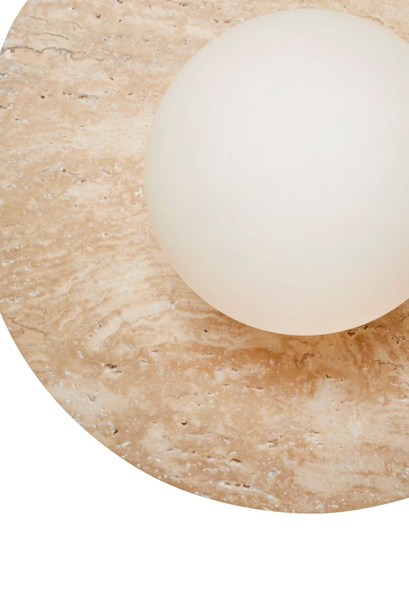 Kummer Vägglampa 12 cm Rund - Beige Och Vit - Belysning & el - Inomhusbelysning & lampor - Vägglampa