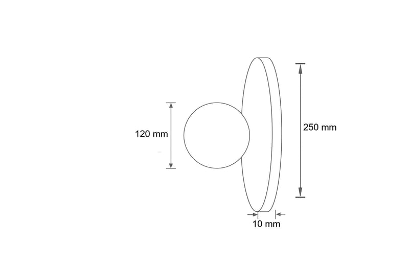 Kummer Vägglampa 12 cm Rund - Beige Och Vit - Belysning & el - Inomhusbelysning & lampor - Vägglampa