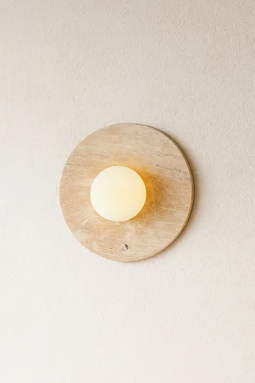Kummer Vägglampa 12 cm Rund - Beige - Belysning & el - Inomhusbelysning & lampor - Vägglampa