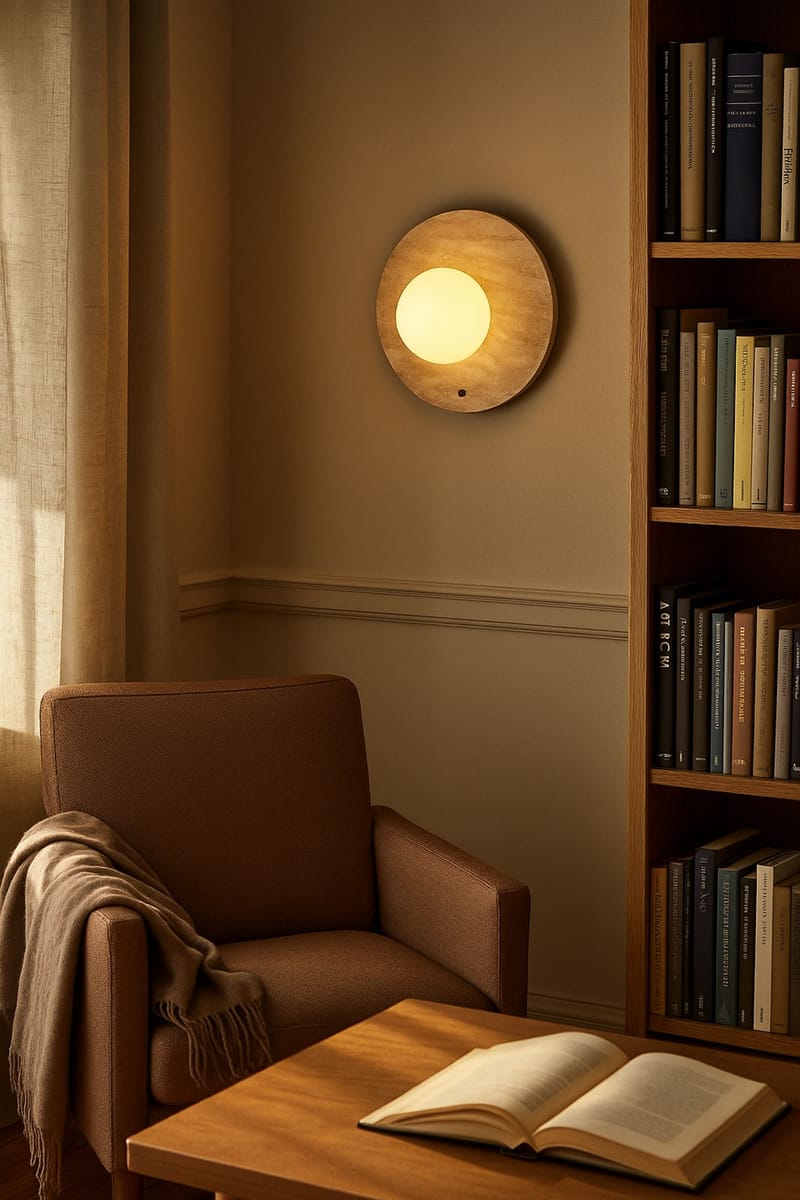 Kummer Vägglampa 12 cm Rund - Beige - Belysning & el - Inomhusbelysning & lampor - Vägglampa