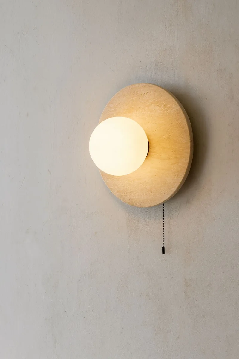 Kummer Vägglampa 12 cm Rund - Beige - Belysning & el - Inomhusbelysning & lampor - Vägglampa