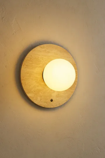 Kummer Vägglampa 12 cm Rund - Beige - Belysning & el - Inomhusbelysning & lampor - Vägglampa