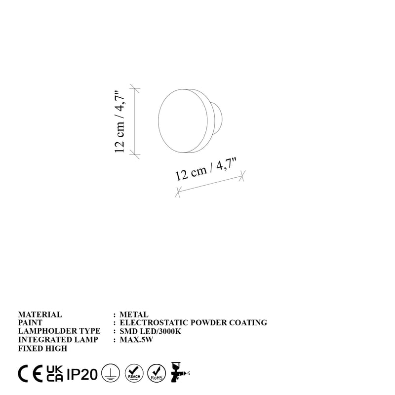 Loomba Vägglampa 12 cm Rund - Röd - Belysning & el - Inomhusbelysning & lampor - Vägglampa