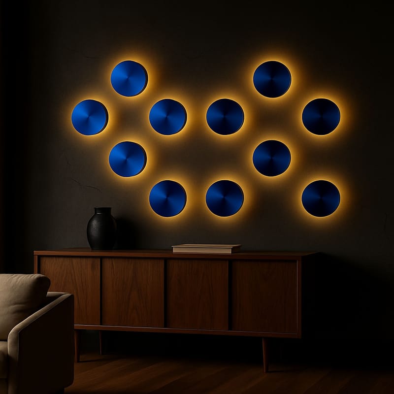 Loomba Vägglampa 15 cm Rund - Blå - Belysning & el - Inomhusbelysning & lampor - Vägglampa