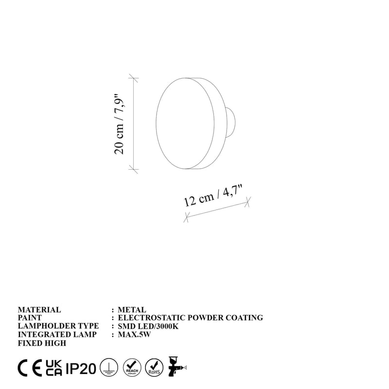 Loomba Vägglampa 20 cm Rund - Antik - Belysning & el - Inomhusbelysning & lampor - Vägglampa