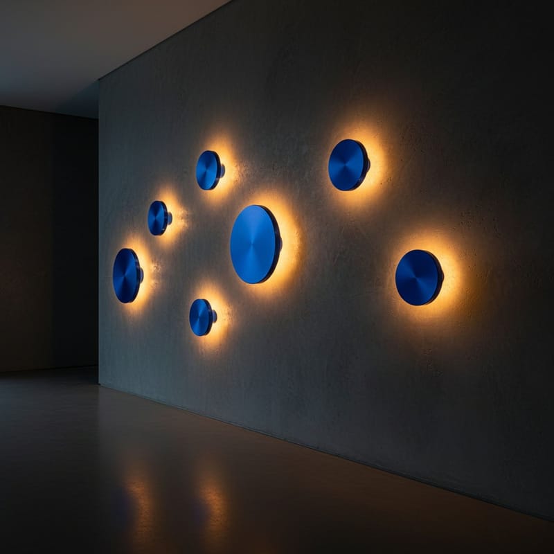 Loomba Vägglampa 20 cm Rund - Blå - Belysning & el - Inomhusbelysning & lampor - Vägglampa