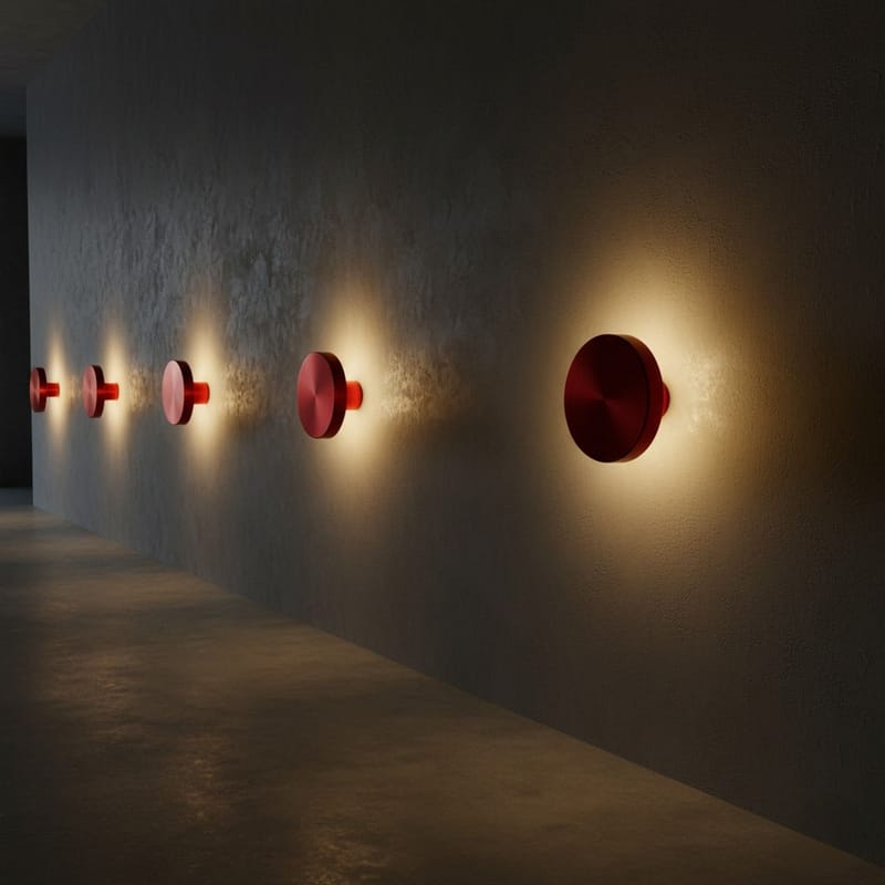 Loomba Vägglampa 20 cm Rund - Röd - Belysning & el - Inomhusbelysning & lampor - Vägglampa