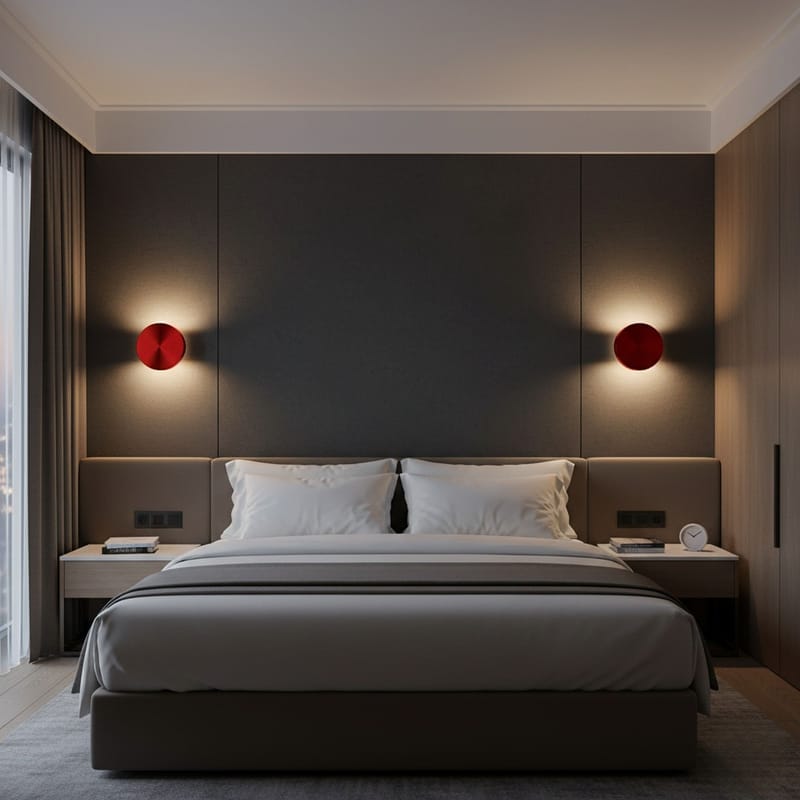 Loomba Vägglampa 20 cm Rund - Röd - Belysning & el - Inomhusbelysning & lampor - Vägglampa