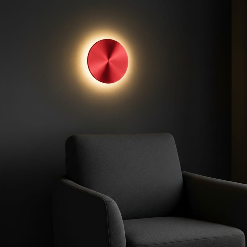 Loomba Vägglampa 20 cm Rund - Röd - Belysning & el - Inomhusbelysning & lampor - Vägglampa