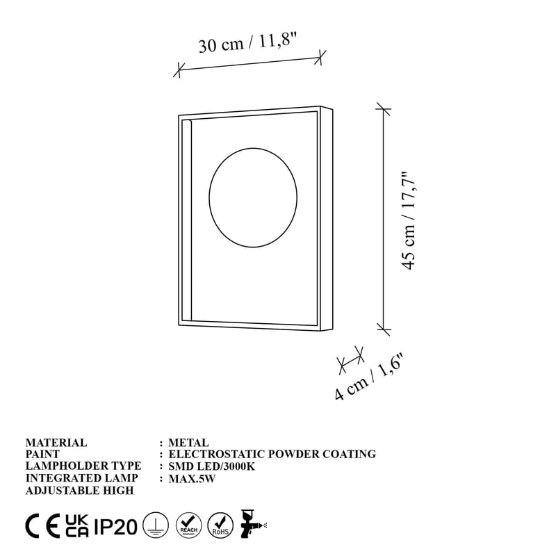 Loomba Vägglampa 45 cm - Röd - Belysning & el - Inomhusbelysning & lampor - Vägglampa