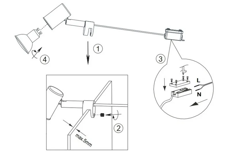 Lorenzo H2O Vägglampa 1L GU10 mattsvart - Matt svart - Belysning & el - Inomhusbelysning & lampor - Vägglampa