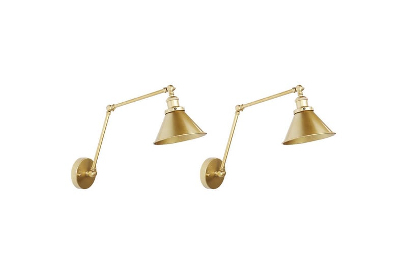 Narve Vägglampa 2 st E27 - Guld - Belysning & el - Inomhusbelysning & lampor - Vägglampa