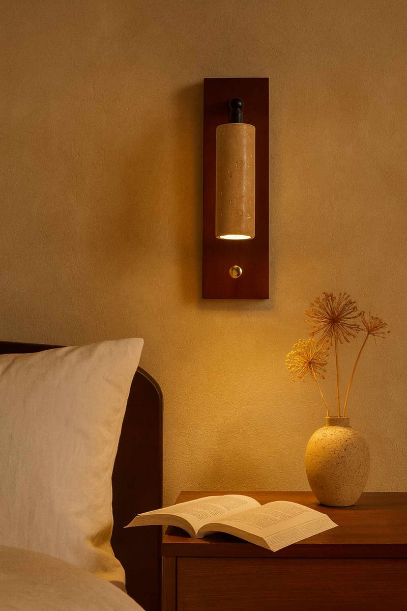 Orvyn Vägglampa 13 cm - Beige Valnöt - Belysning & el - Inomhusbelysning & lampor - Vägglampa