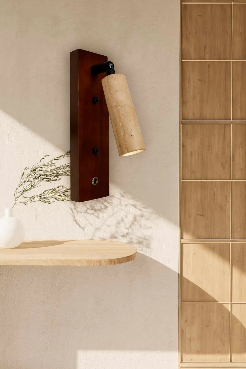 Orvyn Vägglampa 13 cm - Beige Valnöt - Belysning & el - Inomhusbelysning & lampor - Vägglampa