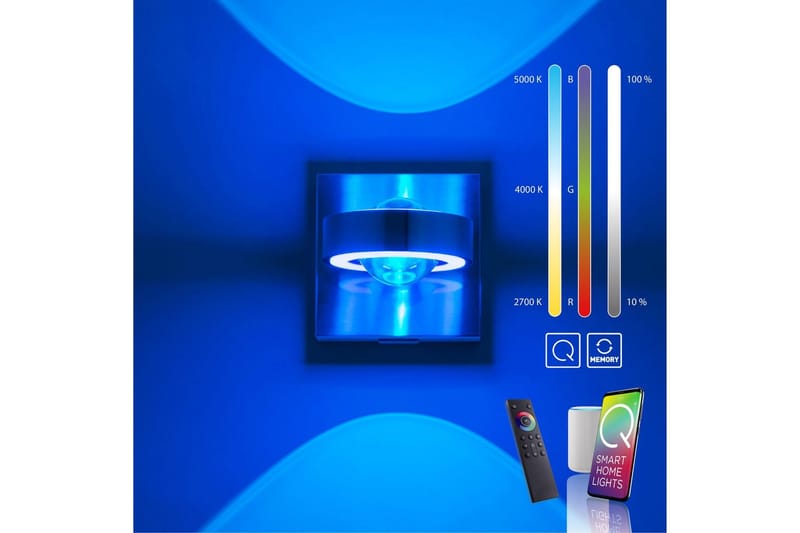 Q-Mia Paul Neuhaus Vägglampa - Grey - Belysning & el - Inomhusbelysning & lampor - Vägglampa - Väggarmatur