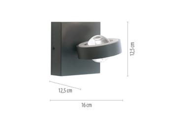 Q-Mia Paul Neuhaus Vägglampa - Anthracite Grey - Belysning & el - Inomhusbelysning & lampor - Vägglampa - Väggarmatur