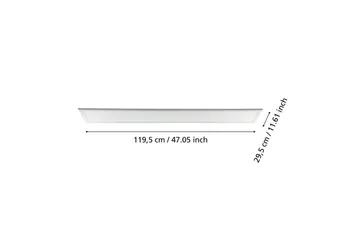 Rasterbelysning Eglo LED-Panel 4000K 1200x300 mm - Vit - Belysning & el - Inomhusbelysning & lampor - Vägglampa