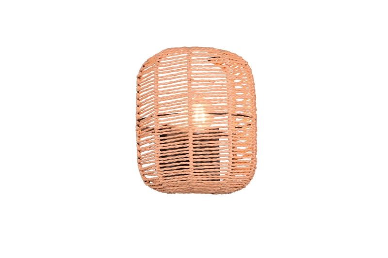 Runa Vägglampa E27 mattsvart/ sisal - Matt svart/sisal - Belysning & el - Inomhusbelysning & lampor - Vägglampa