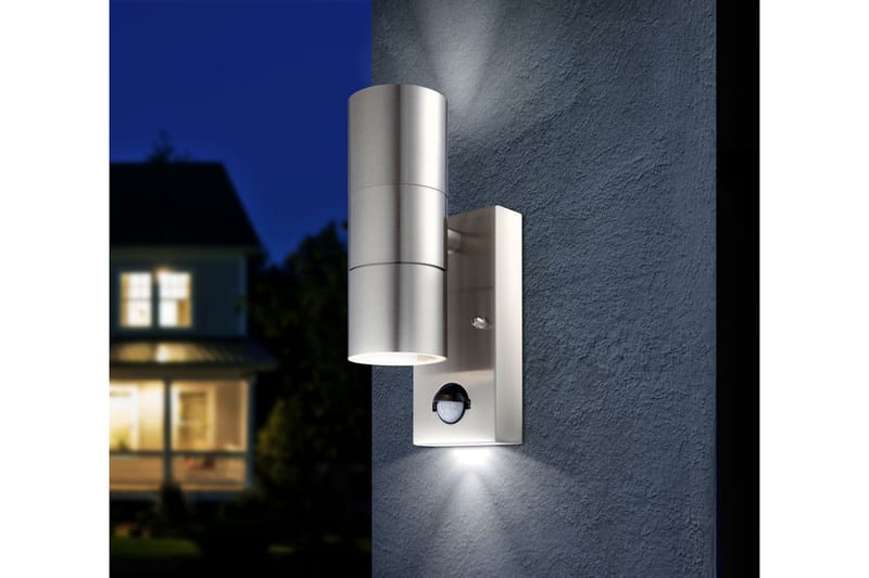Style Vägglampa med Sensor 23 cm Grå - Globo Lighting - Sänglampa vägg - Sovrumslampa - Vägglampa - Väggarmatur