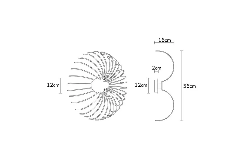 Vägglampa Subbersta Svart - Diameter: 16 cm - Belysning & el - Inomhusbelysning & lampor - Sovrumslampa