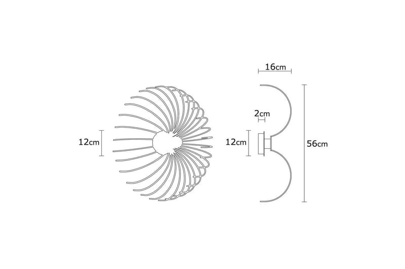 Vägglampa Subbersta Svart - Diameter: 16 cm - Belysning & el - Inomhusbelysning & lampor - Sovrumslampa
