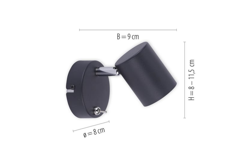 Tarik Just Light Vägglampa - Anthracite Grey - Belysning & el - Inomhusbelysning & lampor - Vägglampa