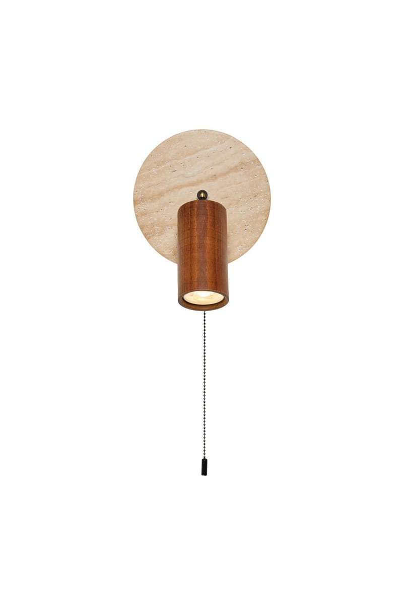 Tharosel Vägglampa 21 cm - Beige Valnöt - Belysning & el - Inomhusbelysning & lampor - Vägglampa