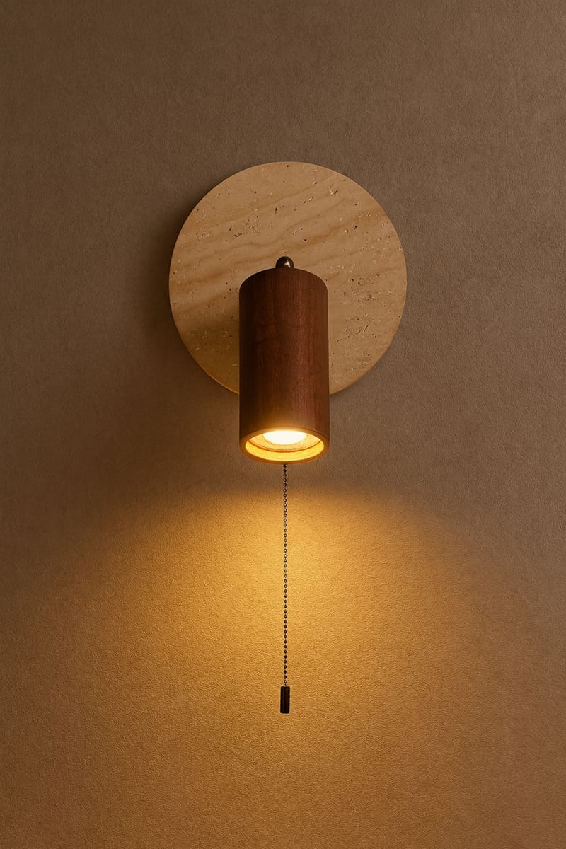 Tharosel Vägglampa 21 cm - Beige Valnöt - Belysning & el - Inomhusbelysning & lampor - Vägglampa