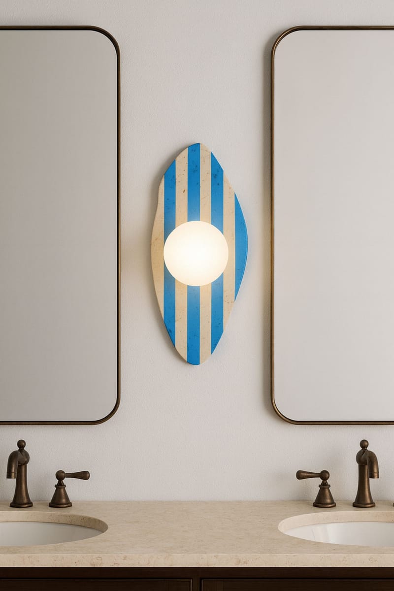 Thyrosel Vägglampa 10 cm - Beige, Vit, Blå - Belysning & el - Inomhusbelysning & lampor - Vägglampa