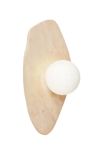 Thyrosel Vägglampa 10 cm - Beige Och Vit - Belysning & el - Inomhusbelysning & lampor - Vägglampa