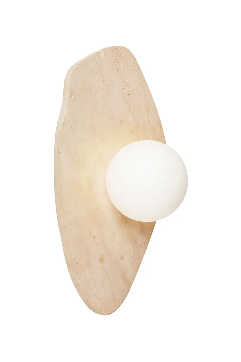 Thyrosel Vägglampa 10 cm - Beige Och Vit - Belysning & el - Inomhusbelysning & lampor - Vägglampa