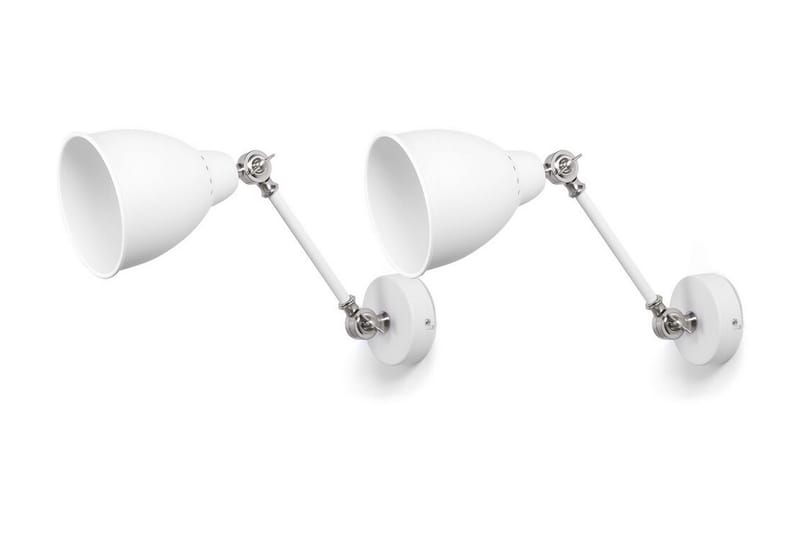 Tillatoba Vägglampa M 2-pack - Vit - Sänglampa vägg - Sänglampor & nattduksbordslampa - Vägglampa - Väggarmatur - Läslampa vägg - Sovrumslampa
