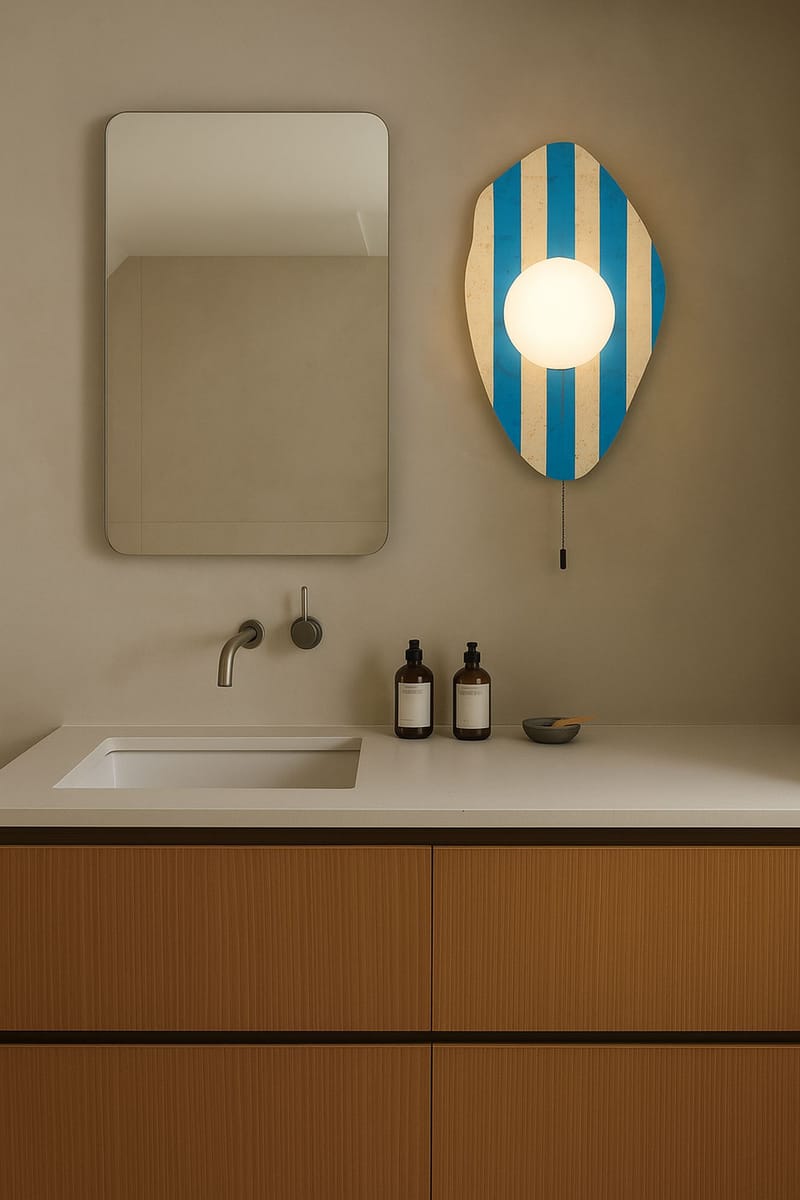 Torlic Vägglampa 10 cm - Beige, Vit, Blå - Belysning & el - Inomhusbelysning & lampor - Vägglampa