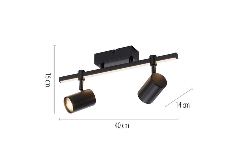 Vägg- och taklampa Barik - 10,5x18x40 cm - Belysning & el - Inomhusbelysning & lampor - Vägglampa