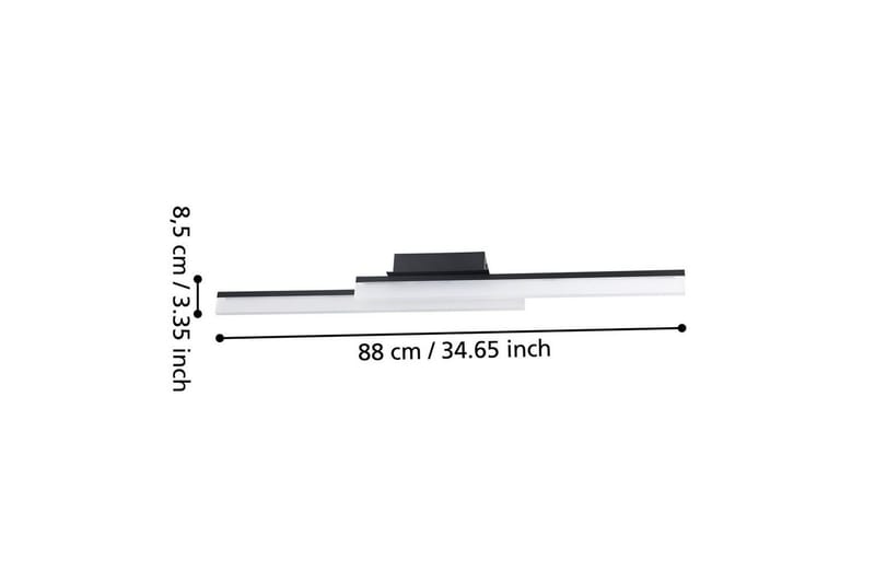 Vägg-/Taklampa Eglo Palmital Svart Satinerad - Silver/Svart - Belysning & el - Inomhusbelysning & lampor - Vägglampa