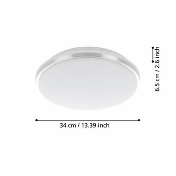 Vägg-/Taklampa Pinetto - Vit, Krom - Belysning & el - Inomhusbelysning & lampor - Vägglampa