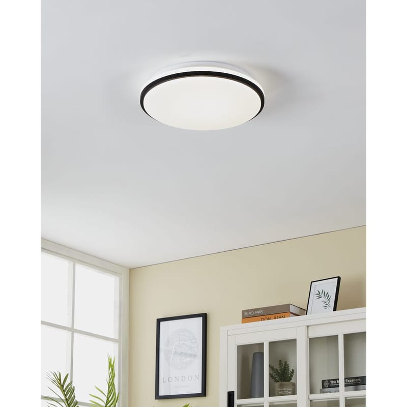 Vägg-/Taklampa Pinetto - Vit, Svart - Belysning & el - Inomhusbelysning & lampor - Vägglampa